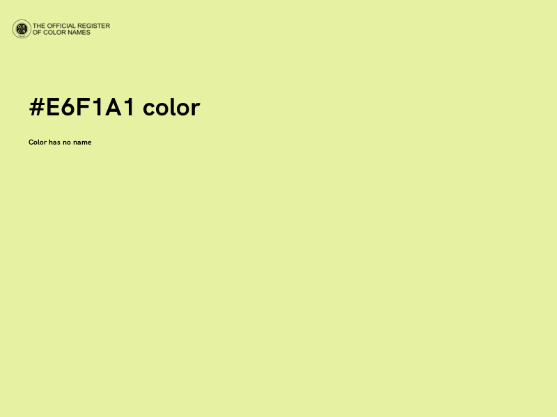 #E6F1A1 color image