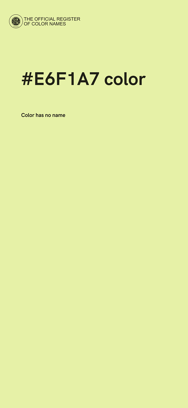 #E6F1A7 color image