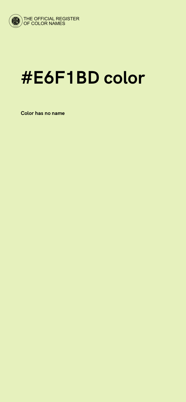 #E6F1BD color image