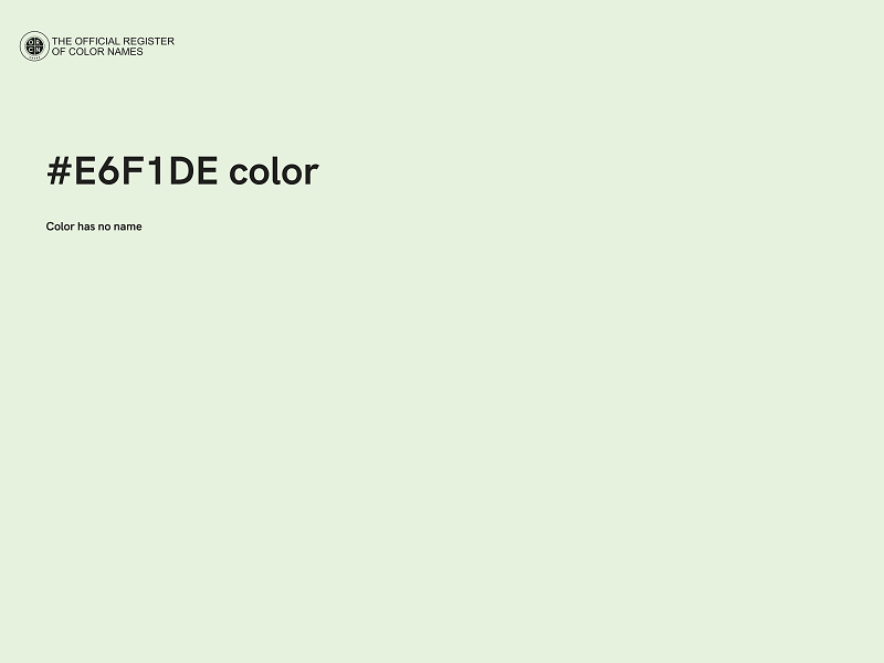 #E6F1DE color image