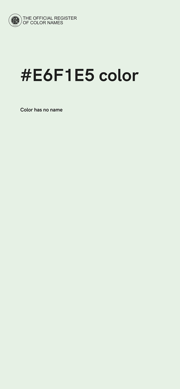 #E6F1E5 color image