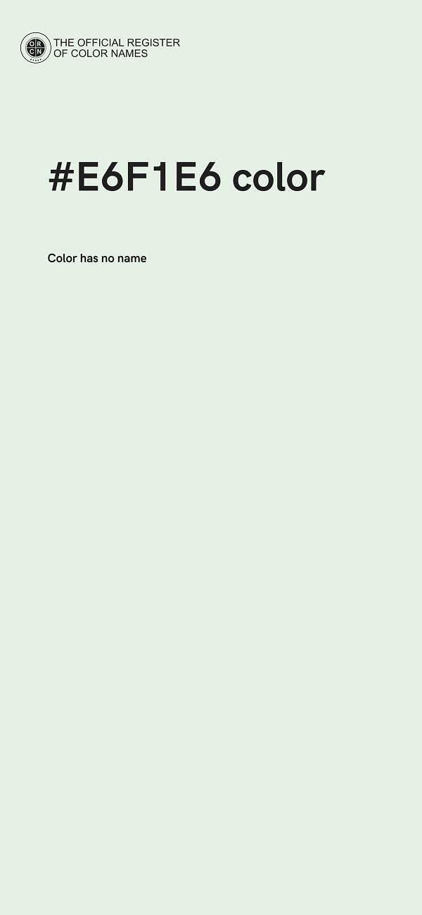 #E6F1E6 color image