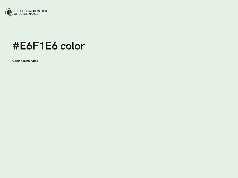 #E6F1E6 color image