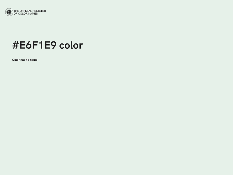 #E6F1E9 color image