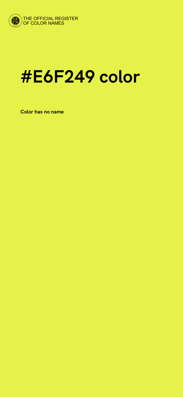 #E6F249 color image