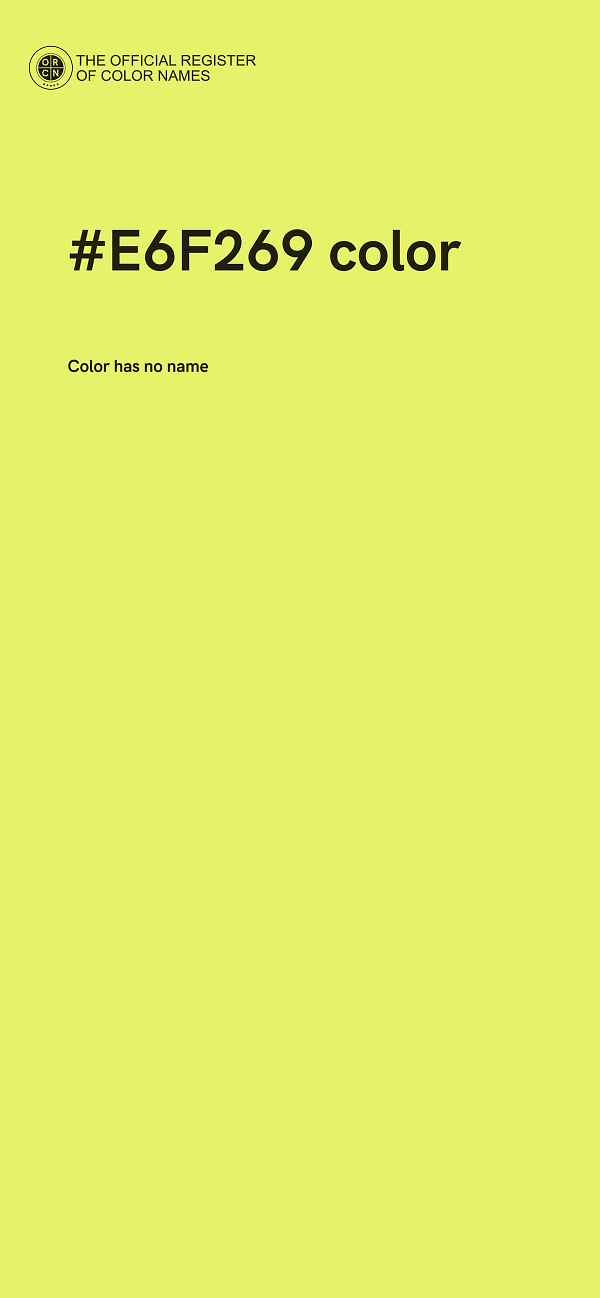 #E6F269 color image