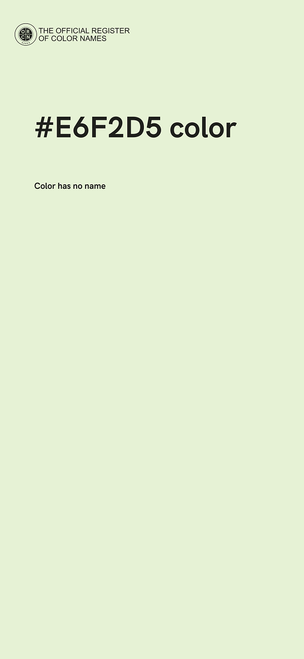 #E6F2D5 color image
