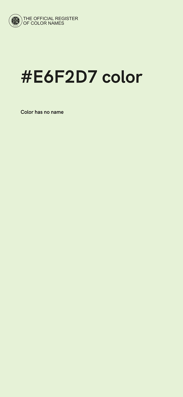 #E6F2D7 color image