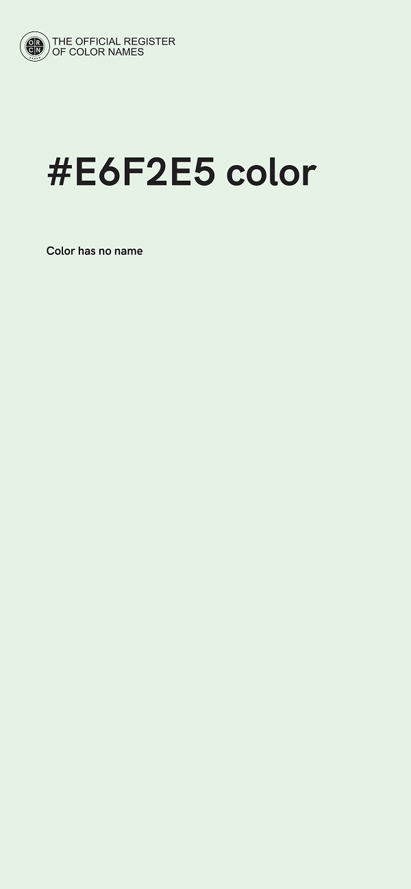 #E6F2E5 color image