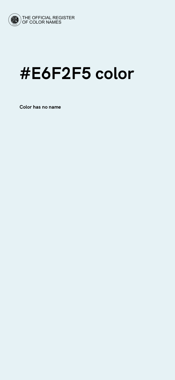 #E6F2F5 color image