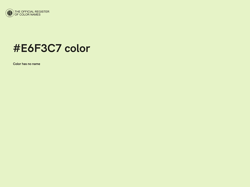 #E6F3C7 color image