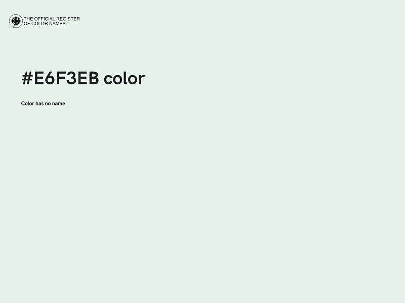 #E6F3EB color image