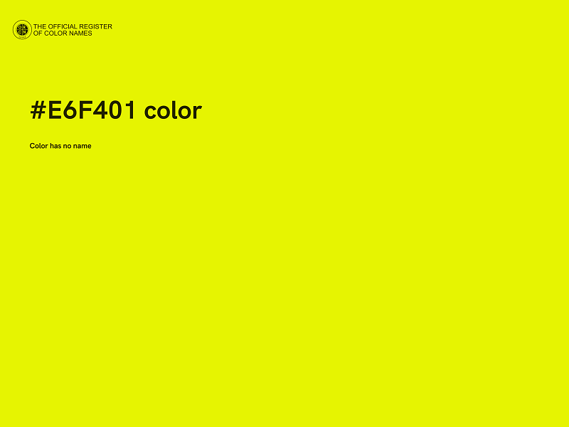 #E6F401 color image