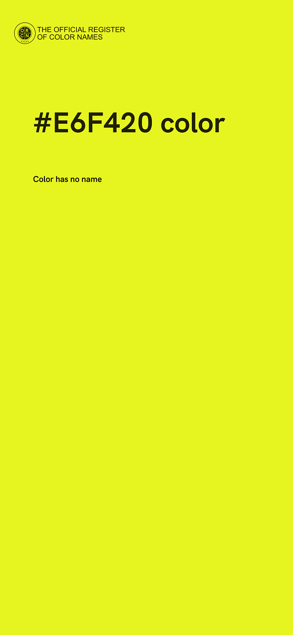 #E6F420 color image