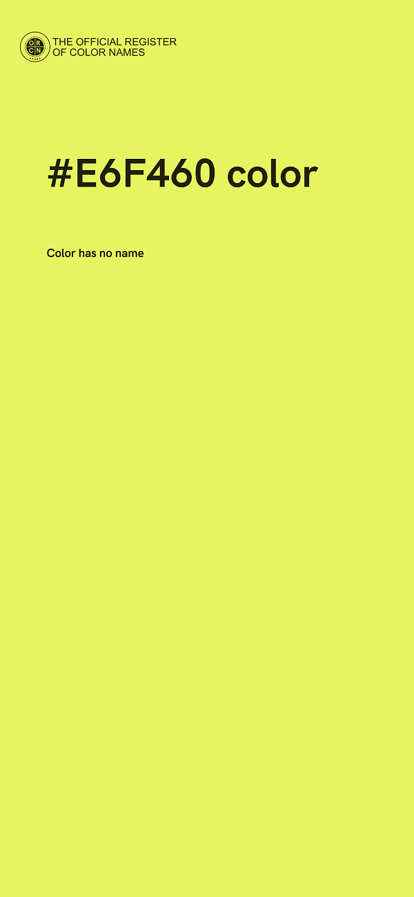 #E6F460 color image