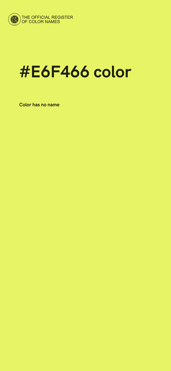#E6F466 color image