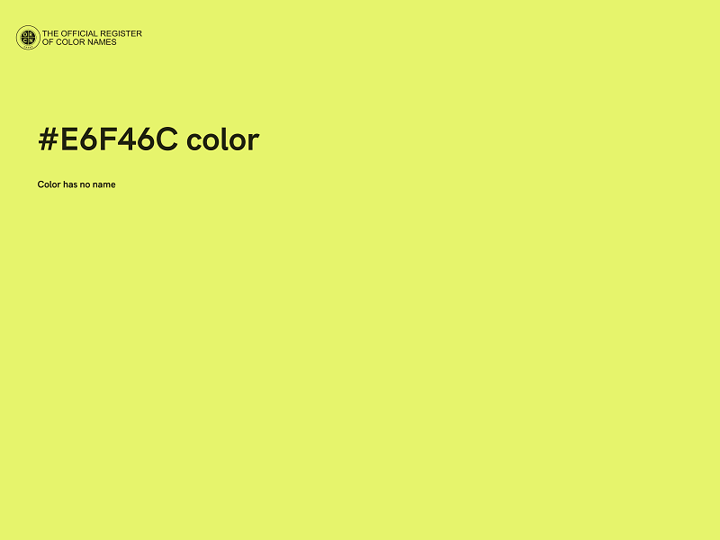 #E6F46C color image