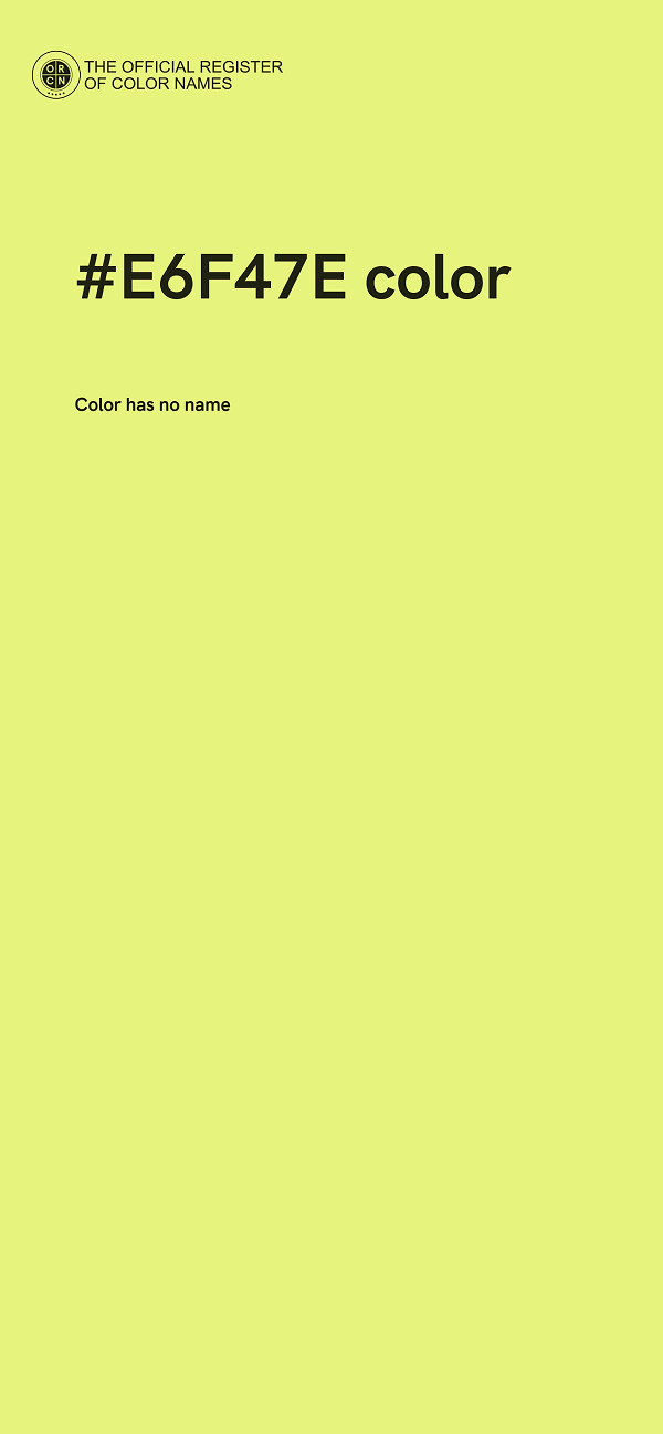#E6F47E color image