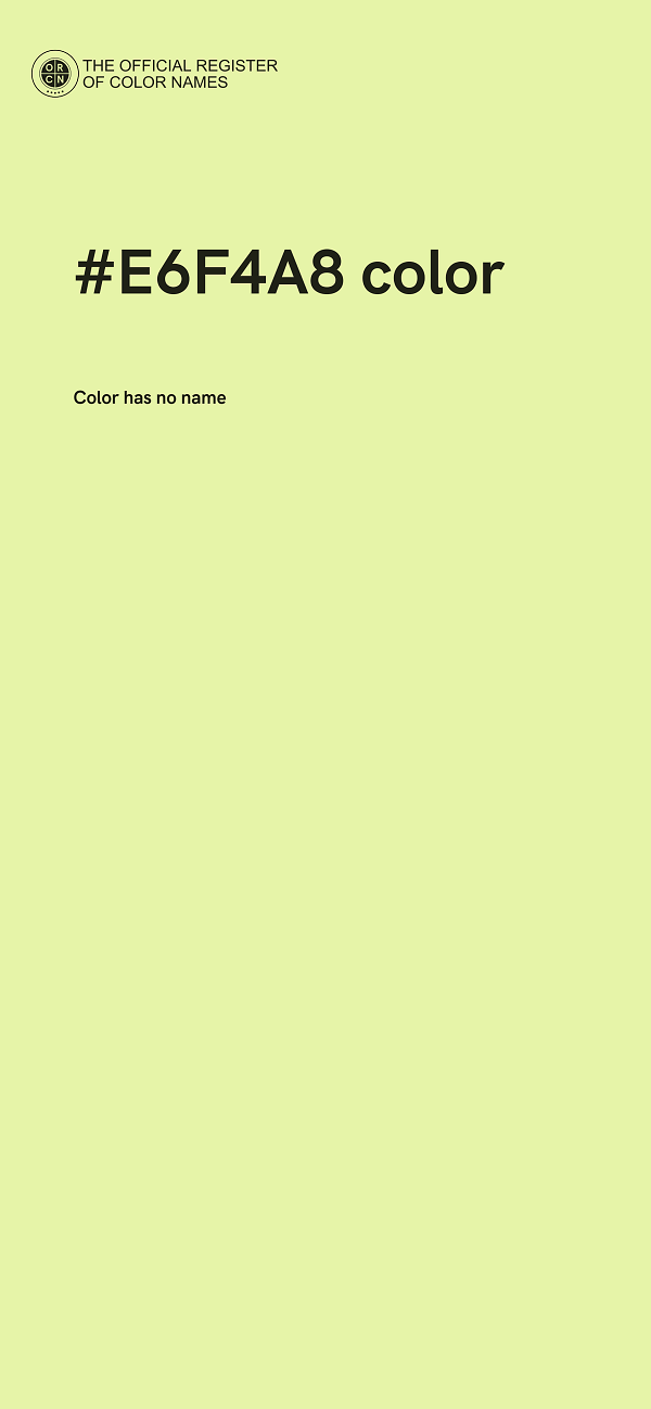 #E6F4A8 color image
