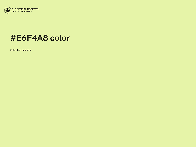 #E6F4A8 color image
