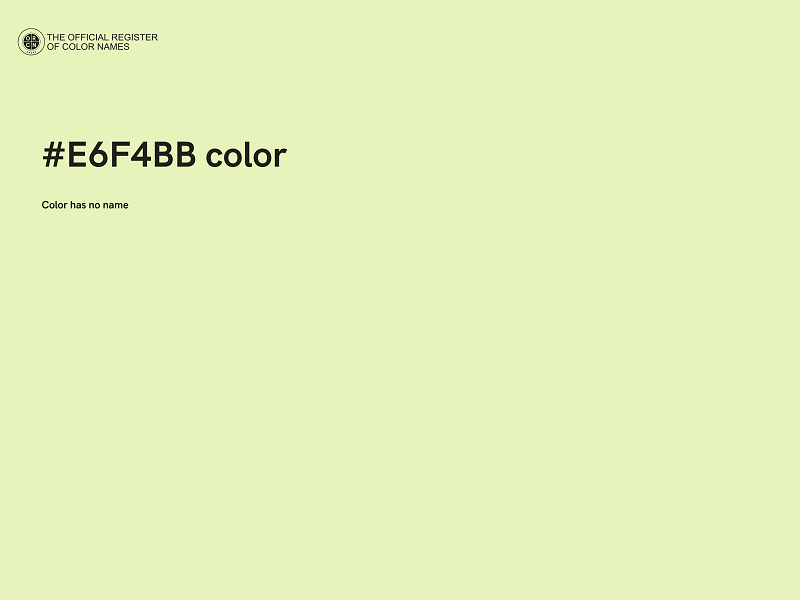 #E6F4BB color image
