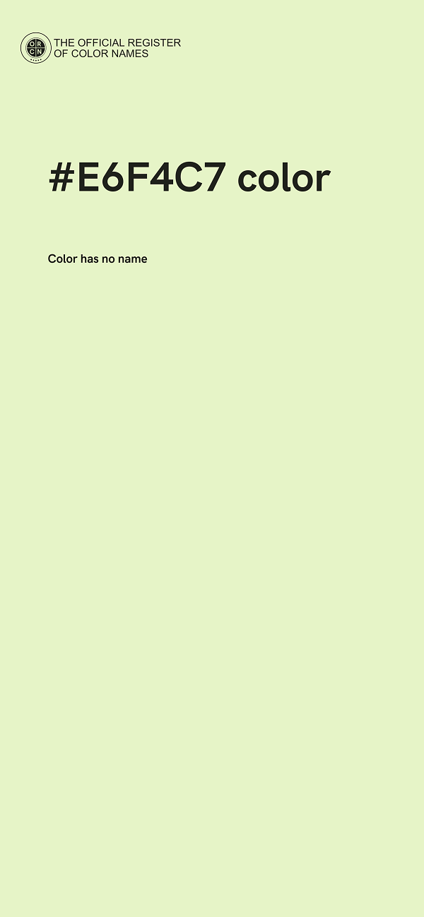 #E6F4C7 color image