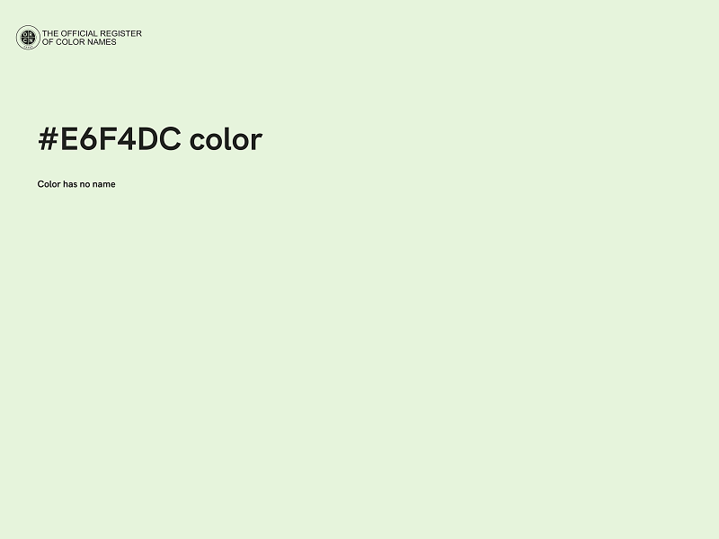 #E6F4DC color image