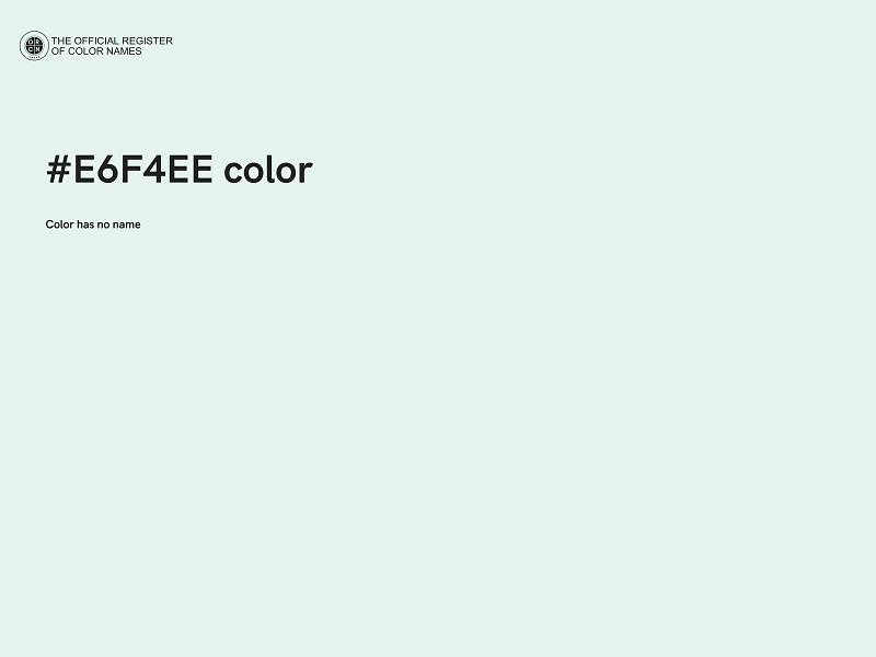 #E6F4EE color image