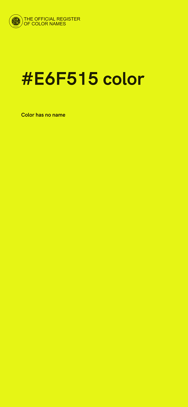 #E6F515 color image