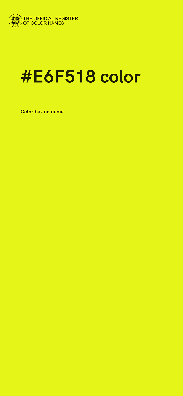 #E6F518 color image