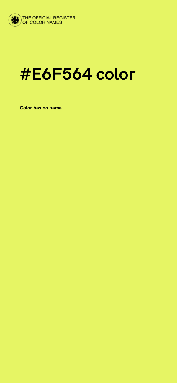 #E6F564 color image