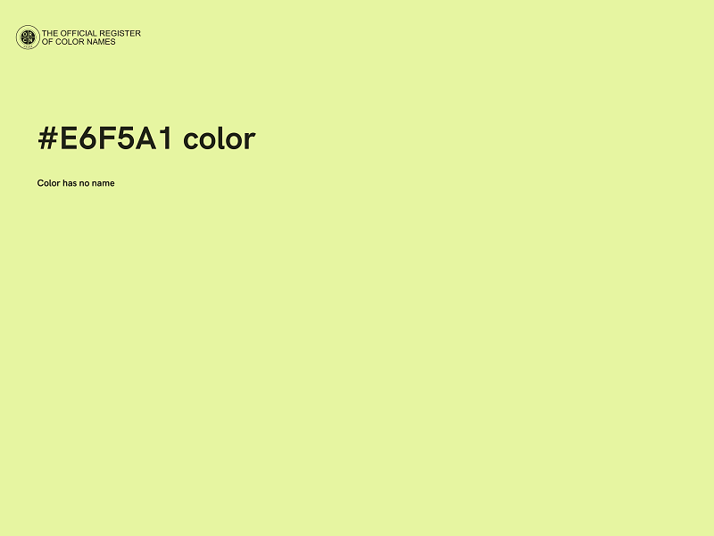 #E6F5A1 color image