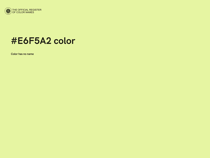 #E6F5A2 color image