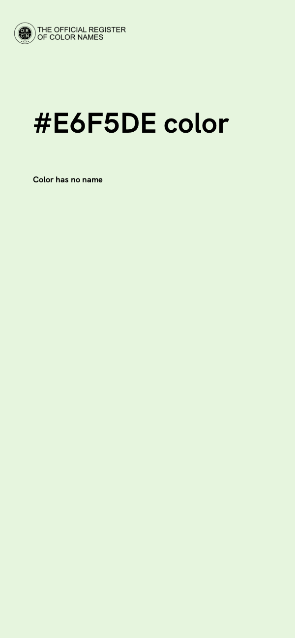 #E6F5DE color image