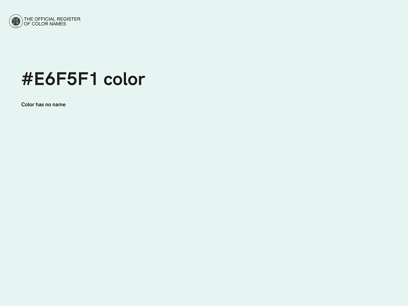 #E6F5F1 color image