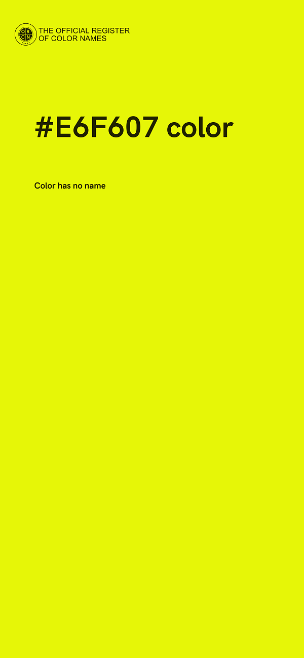 #E6F607 color image
