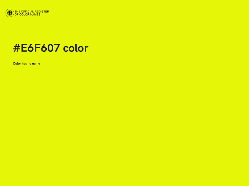 #E6F607 color image