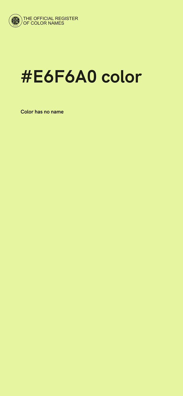 #E6F6A0 color image