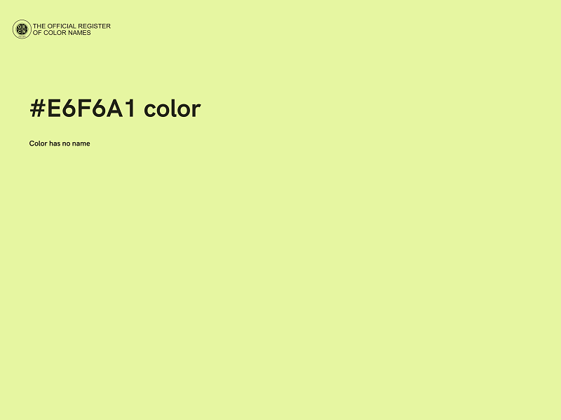 #E6F6A1 color image