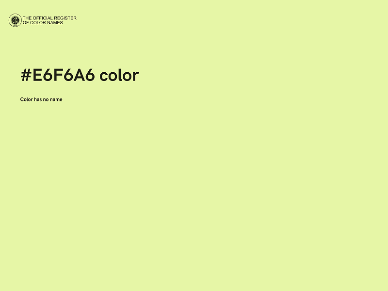 #E6F6A6 color image