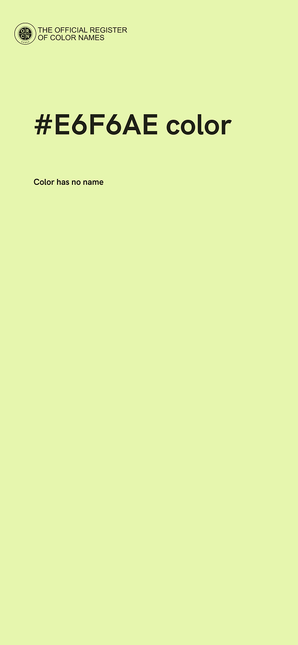 #E6F6AE color image