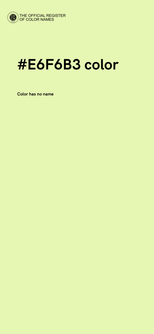 #E6F6B3 color image