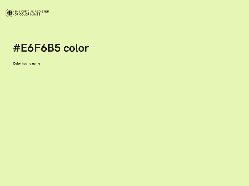 #E6F6B5 color image