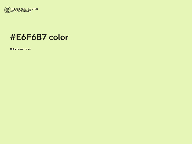 #E6F6B7 color image