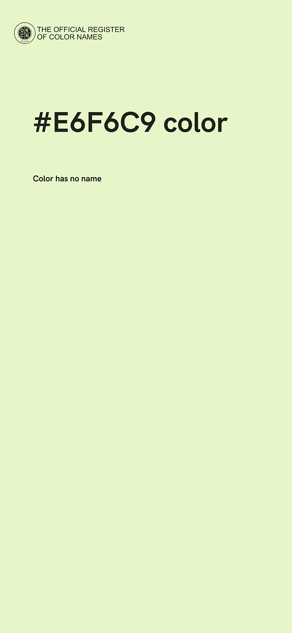 #E6F6C9 color image