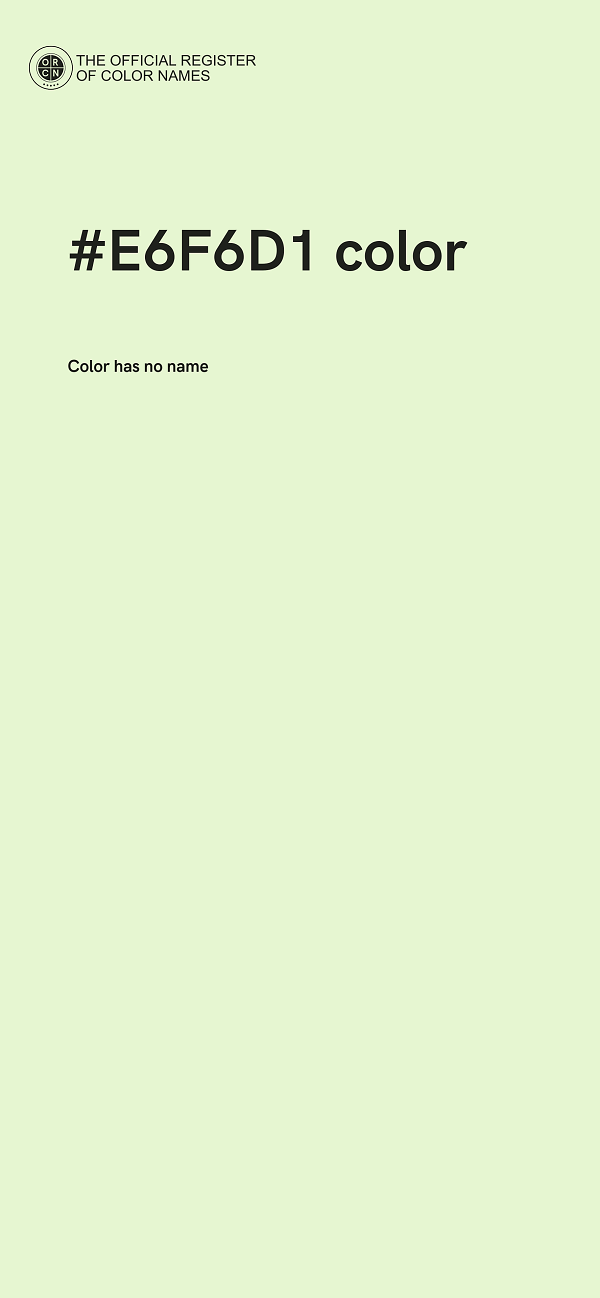 #E6F6D1 color image