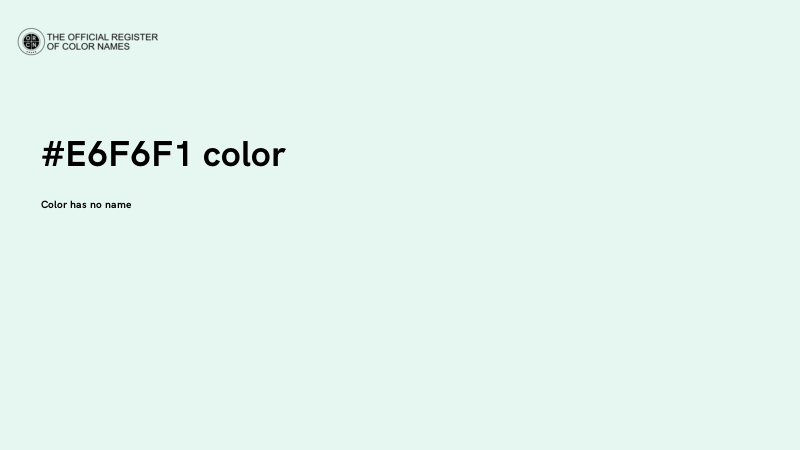 #E6F6F1 color image