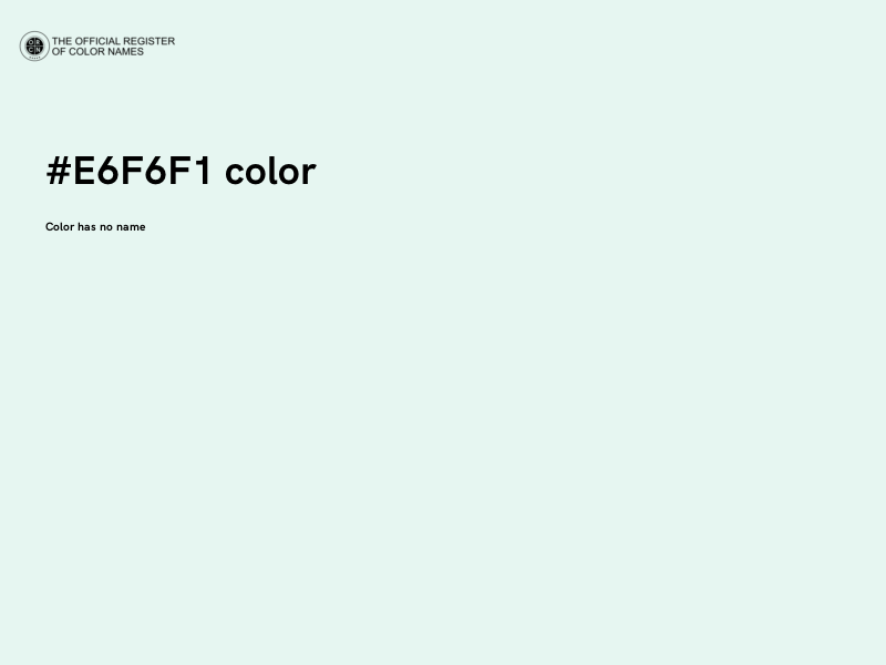 #E6F6F1 color image