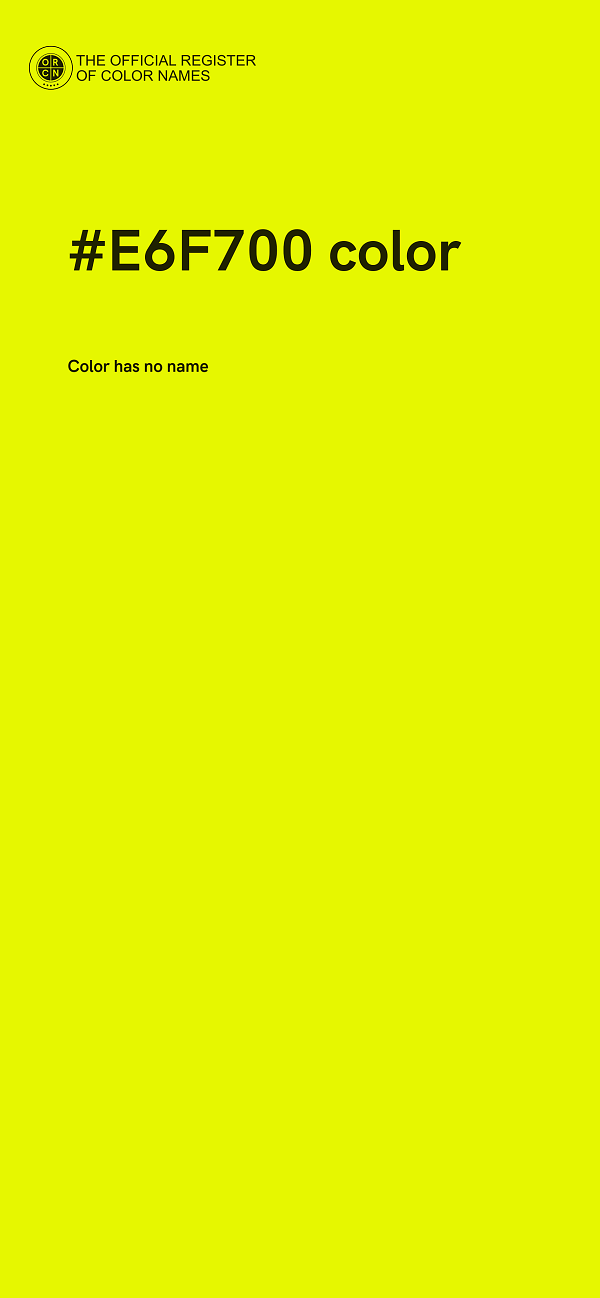 #E6F700 color image
