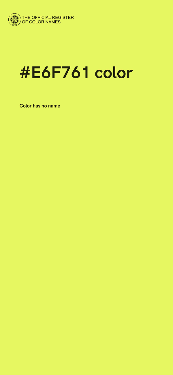 #E6F761 color image